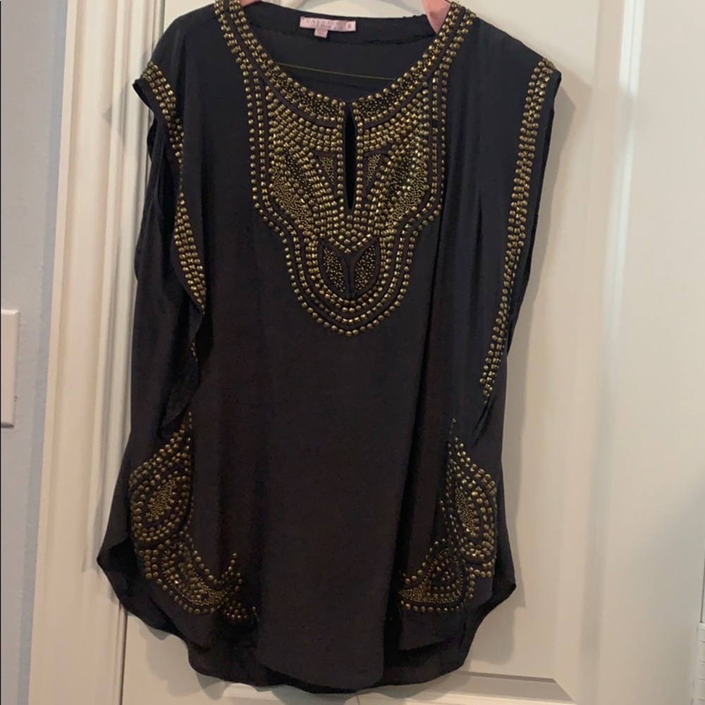 Silky Gunmetal Calypso top